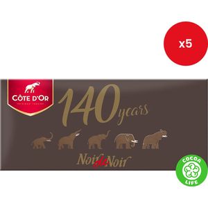 Côte d'Or - chocoladetablet - vol Noir De Noir - 150g x 5