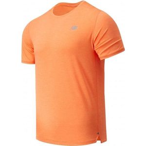 New Balance Impact Run Shirt Heren - sportshirts - oranje - maat S