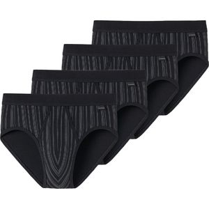 Schiesser Heren sportslip met voorsluiting 4 pack Original Classics fijnrib