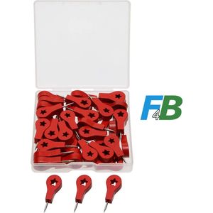 F4B Punaises Rode Ster | Voor Prikbord | 50 stuks | Waypoint | Markering | 15 mm | Duimspijker