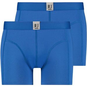 RJ Bodywear Pure Color Jort boxer (2-pack) - heren boxer lang - kobaltblauw - Maat: M