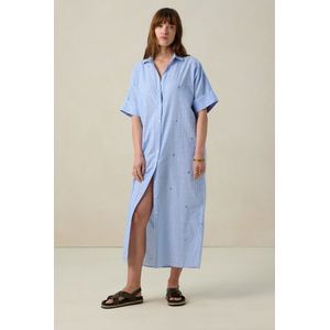 Sissy-Boy - Blauwe gestreepte jurk met pailletten