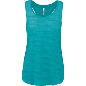 Tank Top Dames L Proact Mouwloos Light Turquoise 65% Polyester, 35% Viscose
