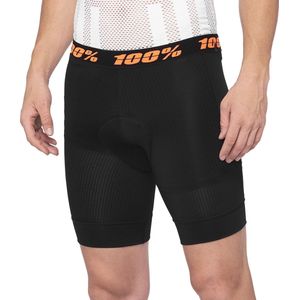 100% Jeugd MTB Fietsshort Crux Liner - Zwart - M