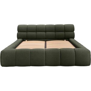 PASCAL MORABITO Bed met opbergruimte 160 x 200 cm - Stof - Groen - FORVIK van Pascal Morabito L 204 cm x H 95 cm x D 255 cm