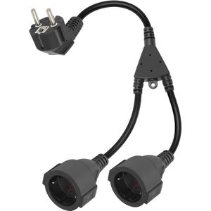 Geared verlengkabel 3-in-1 met 3 stopcontacten voor binnen en buiten