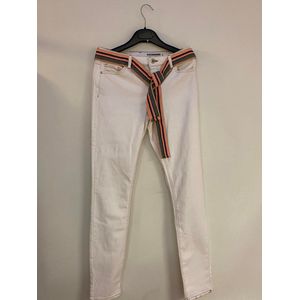 Witte Esprit broek met ceintuur - medium slim fit - W27 L32