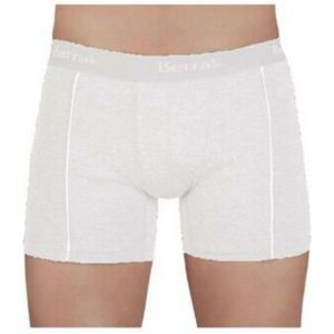 6 Stuks- Katoen met Lycra Stretch Boxershorts Heren, Hoge Kwaliteit, Kleur WIT, Maat S