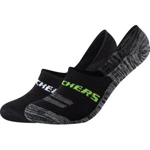 Skechers 2PPK Mesh Ventilation Footies Socks SK44008-9997, Unisex, Zwart, Sokken, maat: 43-46