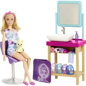 Barbie Sparkle Masker Spa welness Day Speelset & Accessoires - Barbiepop