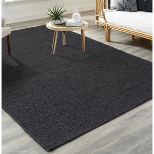 the carpet Premium Wool Handgeweven Vloerkleed, Natuurlijke Vezel Wollen Vloerkleed, Scandinavische Flatweave Stijl Elegantie, 200x290