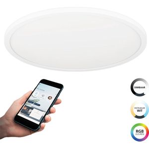 EGLO connect.z Rovito-Z Smart Plafondlamp - Ø 42 cm - Wit - Instelbaar RGB & wit licht - Dimbaar - Zigbee