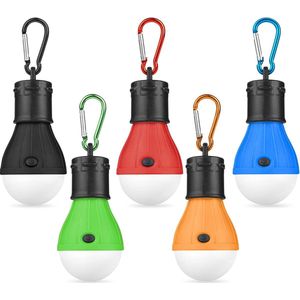 Pack van 4 Campinglampen - LED Camping Lampen - Tentlampen met Karabijnhaak - Noodverlichting voor Avontuur, Vissen, Stroomuitval - Energieklasse A+++