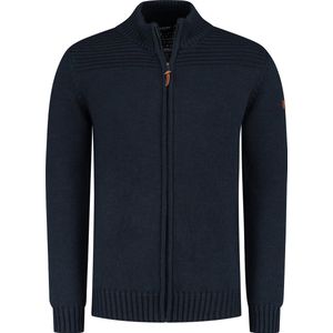 Travelin' Vest Raahe Heren Cardigan - Dun gebreid -Marine Blauw