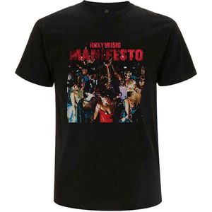 Roxy Music Heren Tshirt -S- Manifesto Zwart