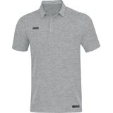 Jako Polo Premium Basics Grijs Gemeleerd Maat S