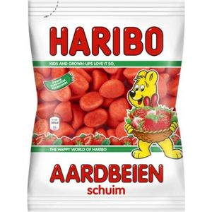 Haribo Schuim Aardbeien 9 zakjes x 200 gr