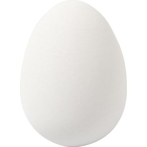 Ei, H: 4 cm, d 2,5 cm, wit, 18 stuk/ 1 doos