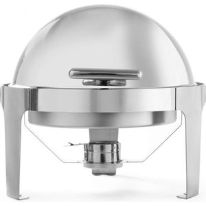 Hendi Chafing Dish Rolltop - Rond - 5,6 Liter - Au Bain Marie Warmhoudschaal - Buffetwarmer - 51x54x(H)48cm
