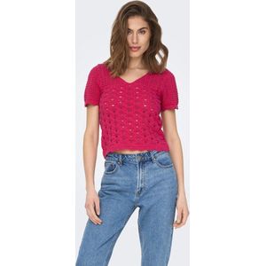 Only ONLBECCA LIFE SS VN TOP - Very Berry Pink