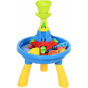 Kinderspeeltafel, Zandbaktafel Met 21 Stuks. Accessoires, Waterpark, Educatief Speelgoed, Babyspeelgoed Vanaf 3 Jaar, Pp, Gekleurd, 46 X 46 X 72 Cm