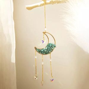 ZoeZo - Zonnevanger - Groen/Blauw - Goud - Edelstenen - Sun catcher - Kristal - Raamdecoratie - Woondecoratie - Raamhanger