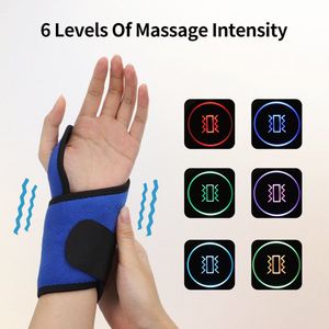 WizBay Premium Select® Polsbrace Composite Fiber Warmte en Vibratie Brace - Wrist Wraps - 3 Intelbare Temperaturen - 6 Levels Intensiteit Vibratie - Blauw