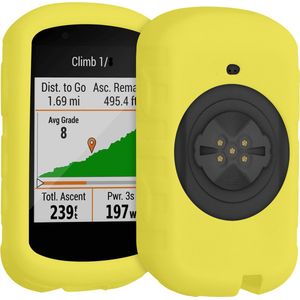 kwmobile hoes geschikt voor Garmin Edge 530 - Siliconen beschermhoes voor fietsnavigatie - geel