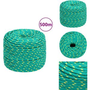 vidaXL Scheepstouw - Scheepstouwen - Touw - Touwen - Boottouw 8 mm 500 m polypropyleen groen