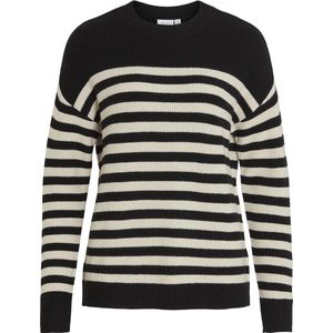 VILA VIRIL RIB STRIPE L/S KNIT TOP - NOOS Dames Trui - Maat XL