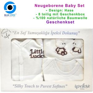 Pasgeboren baby cadeauset 100% natuurlijk katoen eerste uitrusting uitrusting unisex kleding cadeauset babyuitrusti