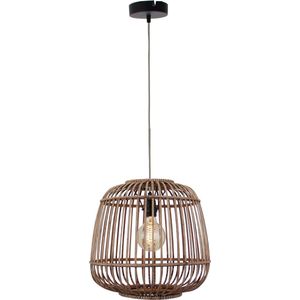 Chericoni - Trapeze Hanglamp - Zwart Bruin natuur - Bamboe FSC Keurmerk - 1 Lichts