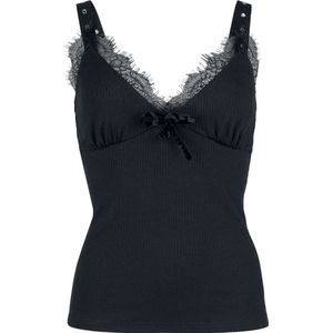 Jawbreaker Sleeveless Top Top zwart S Polyester Dames - Gothic, Rock wear