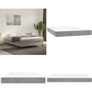 vidaXL Pocketveringmatras 120x210x20 cm fluweel lichtgrijs - Pocketveringmatras - Pocketveringmatrassen - Matras - Pocketvering Matras