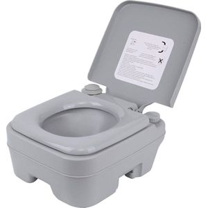 Velox Chemisch Toilet - Porta Potti - Draagbaar Toilet - Toilet Camping - Chemisch Toilet Camping - Mobiel Toilet - Chemisch Toilet Porta Potti - Grijs