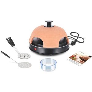Pizzaoven voor Mini-Pizza's - Handgemaakte Terracotta Kleikap voor 4 Personen