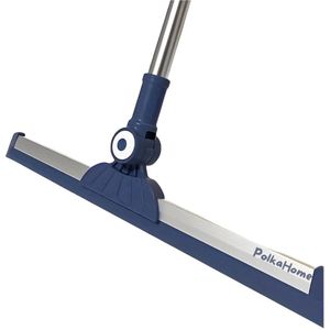 PolkaHome Magische Siliconen Rubberen Bezem en Vloertrekker – 135cm Uitschuifbare Douchewisser & Wisser | Multifunctionele Vloerwisser en Raamtrekker – Voor Droog & Nat Gebruik (Blauw)