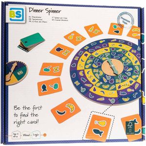 BS Toys Diner Draaier - Kinderspel | Geschikt voor 2-8 spelers | Vanaf jaar | Grote spinner: 28 cm | Kleine spinner: 10 cm