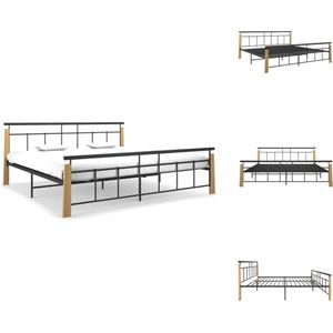 vidaXL Metalen Bedframe - Comfort Sleep - Bedframes - 206x213x86 cm - Zwart - Bed