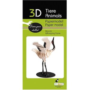 3D puzzel en bouwpakket zwart witte kraanvogel