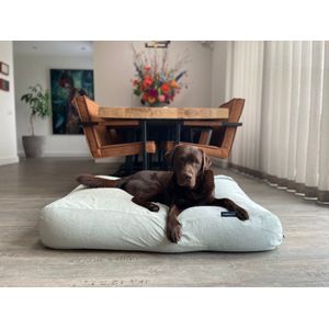 Dog's Companion Hondenkussen / Hondenbed - S - 70 x 50 cm - Cool Mintgroen Ribcord