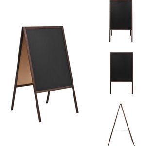 vidaXL Schoolbord A-frame - 60x80 cm - dubbelzijdig - Bord