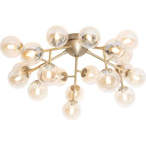 QAZQA bianca - Art Deco Plafondlamp - 20 lichts - Ø 75 cm - Brons - Woonkamer | Slaapkamer | Keuken