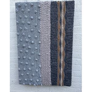 GEHAAKT WANDKLEED - SCHILDERIJ - WANDPANEEL -75 X 115 CM - KANT & KLAAR!