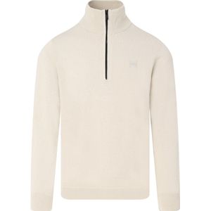 BOSS Kanobix Half Zip Trui Ecru - Maat XXL - Heren - Schipperstrui