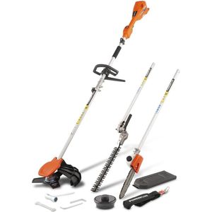 Powerplus Dual Power 4-in-1 Tuin Multitool op batterijen POWDPG75530 - 40 V tuingereedschap, heggenschaar, trimmer, kettingzaag en bosmaaier op accu, zonder accu en lader