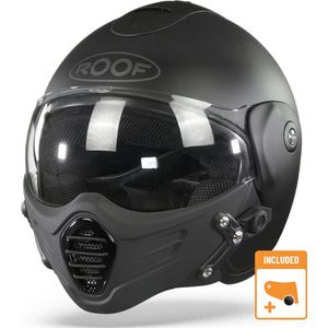 ROOF Roadster Iron Mat Black Black SM - Maat SM - Helm