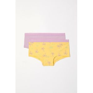 Woody boxer meisjes - lila - palmboom - multicolor - 241-12-YUB-Z/077 - maat 140