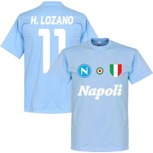 Napoli H. Lozano 11 Team T-Shirt - Lichtblauw - L