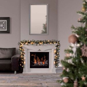 Oneiro’s luxe Guirlande met 30 LED - warm wit - 2.70 meter - met timer - op batterij - kerst – guirlande - feestdagen - winter - verlichting - binnen - buiten – sfeer
